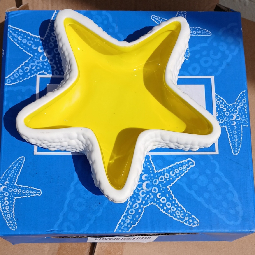 Yellow Starfish Shaped Dish